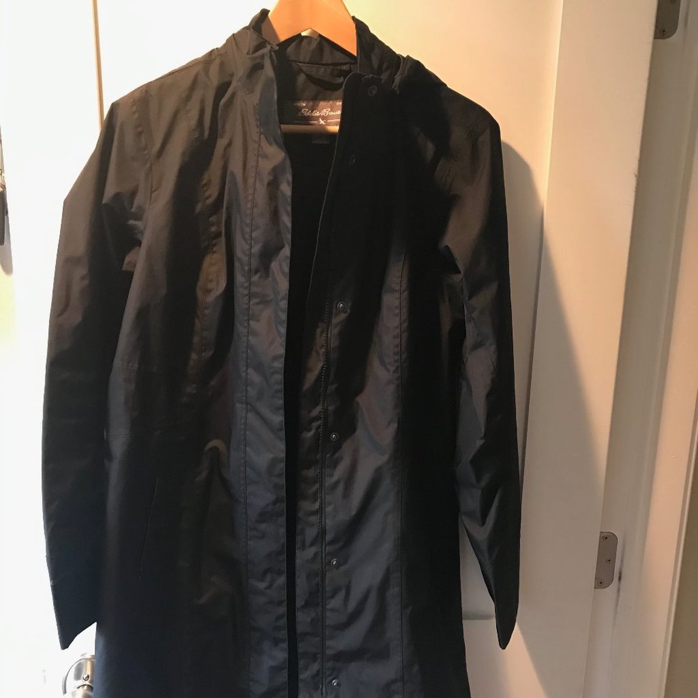 Eddie Bauer Black Trench Raincoat